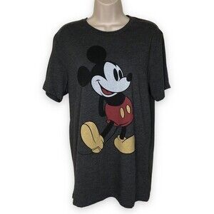 Disney X Old Navy Collectabilitees Mickey Mouse Heather Gray Unisex T Medium